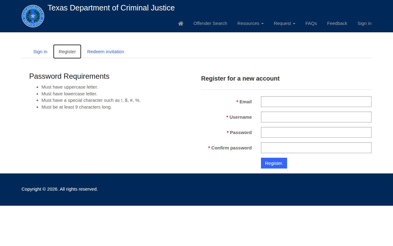 TDCJ IVSS registration for Burleson County release alerts